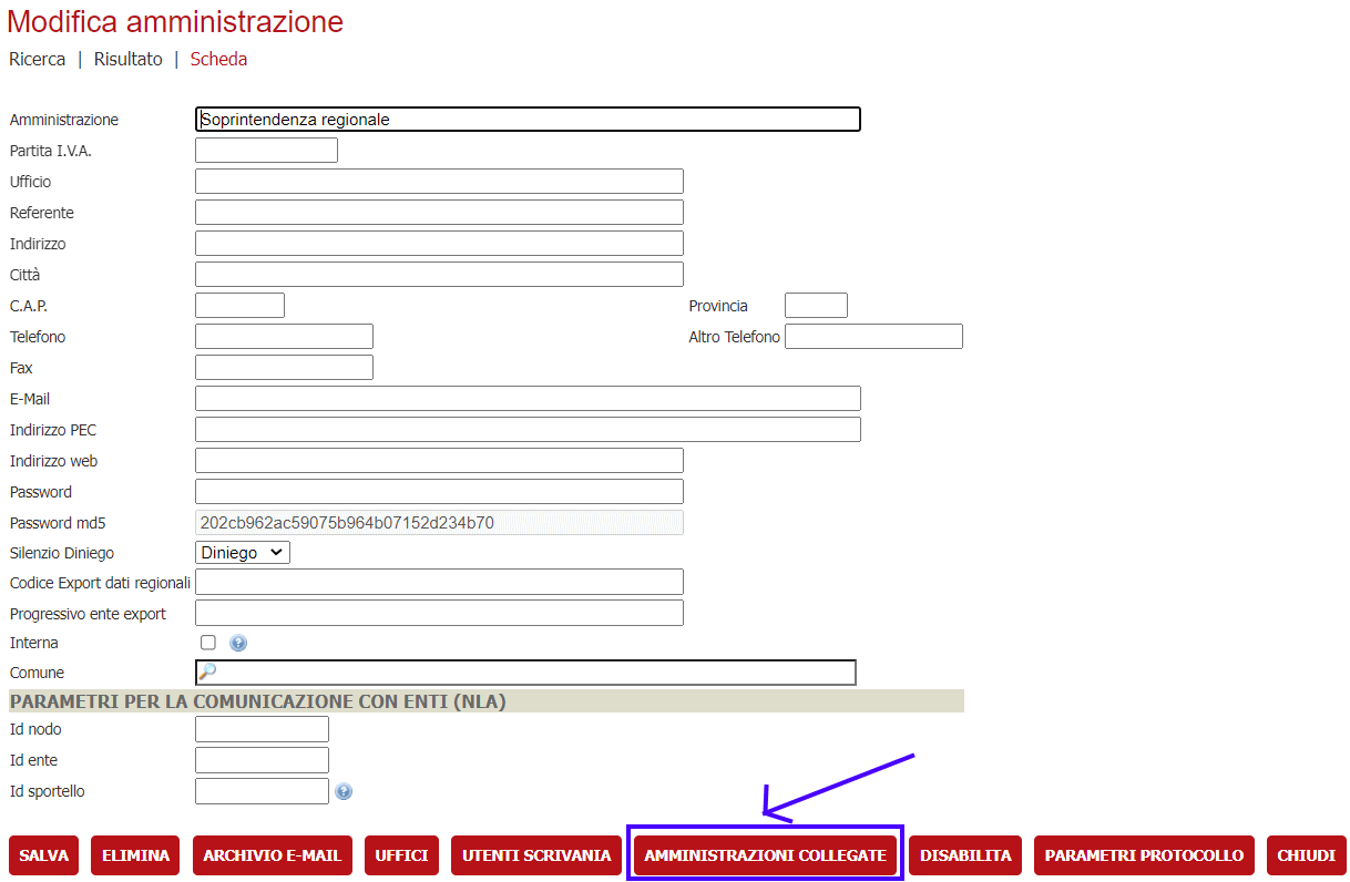 Accesso alla funzionalità