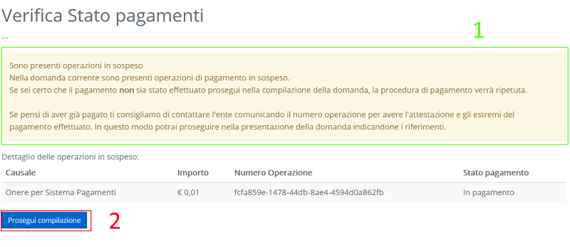 Step di verifica oneri