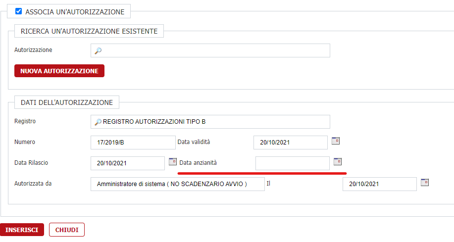 Collega autorizzazione