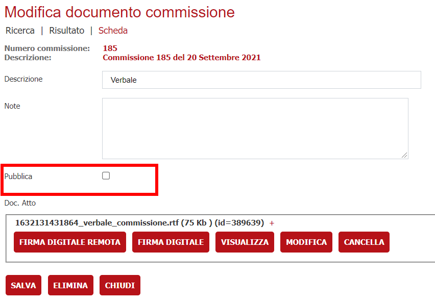 Allegati della commissione