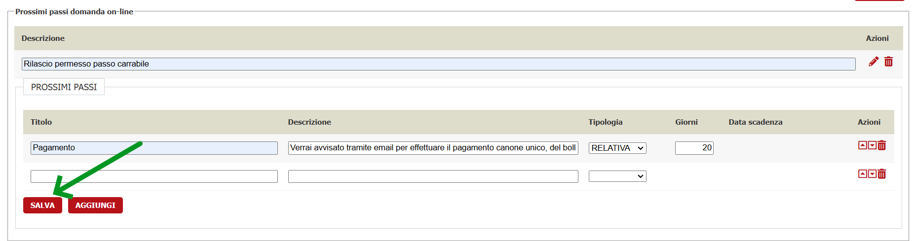 Prossimi passi