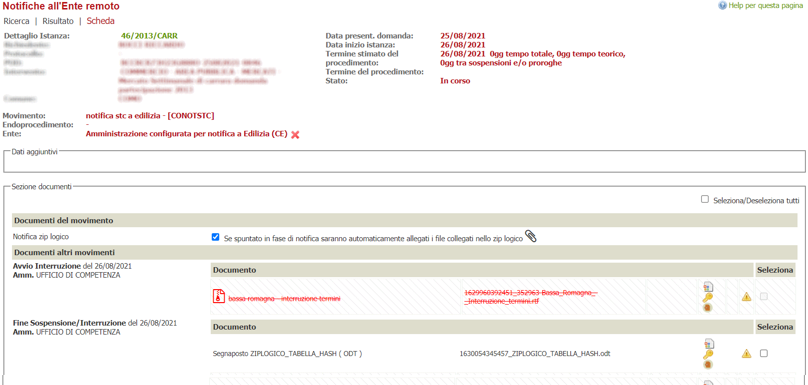 Notifica STC