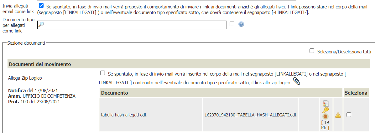 Invio mail